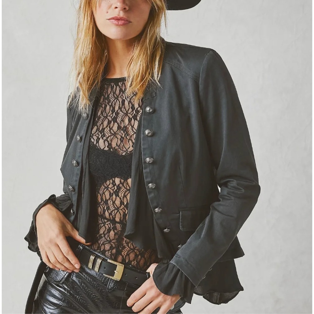 Free People Romance Ruffle Jacket - Picture 2 of 10